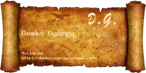 Demkó György névjegykártya